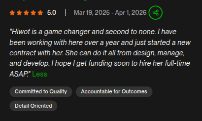 Upwork Proof 3